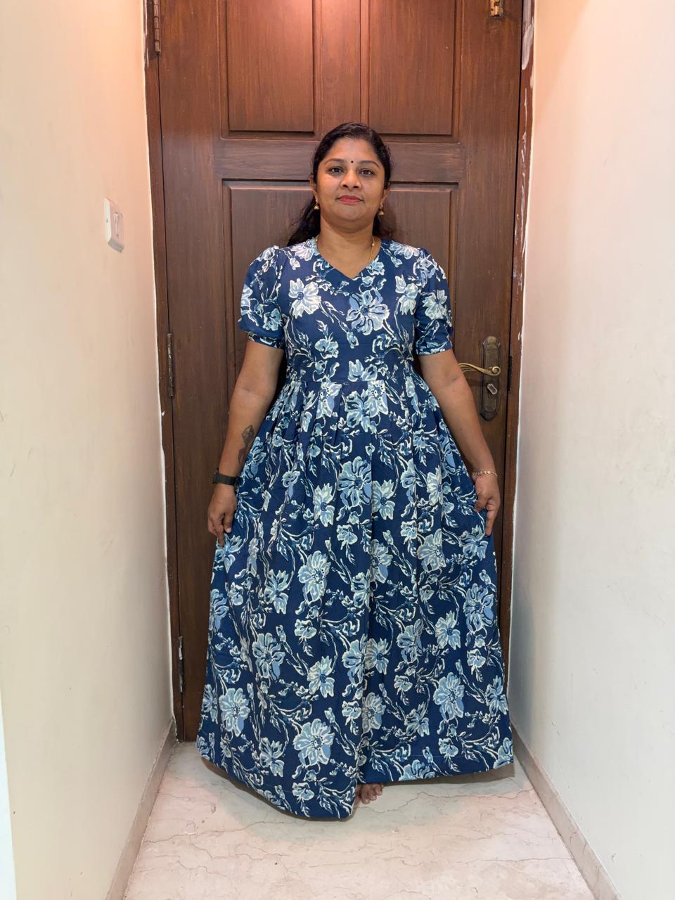 MFS066 Peacock maxi frock Height