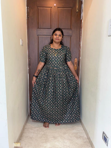 MFS010 Peacock maxi frock Height