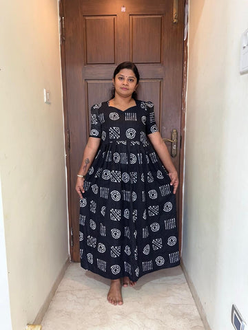 MFS012 Peacock maxi frock Height