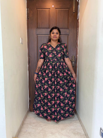 MFS048 Peacock maxi frock