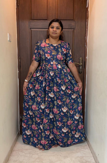 MFS049 Peacock maxi frock