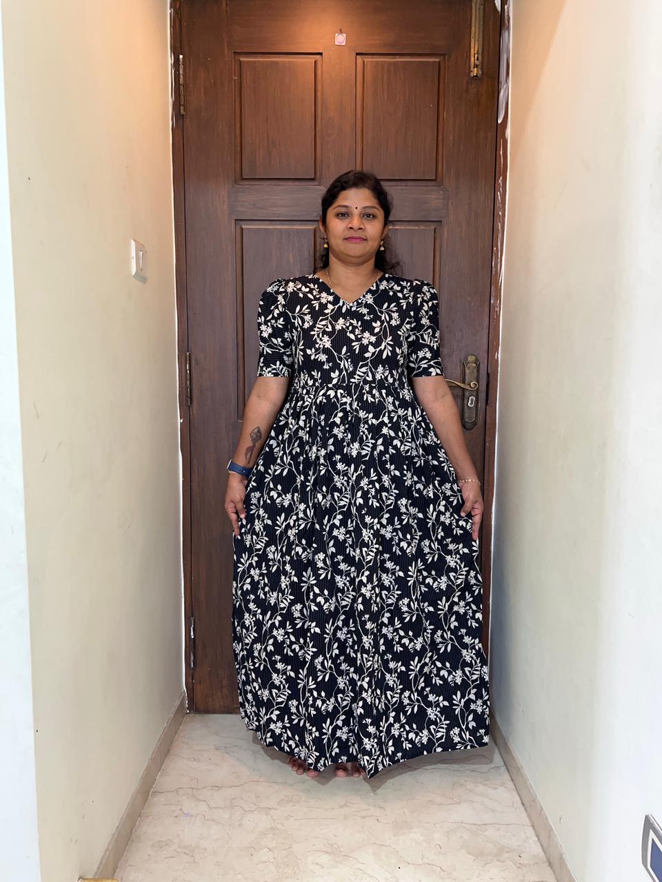 MFS050 Peacock maxi frock