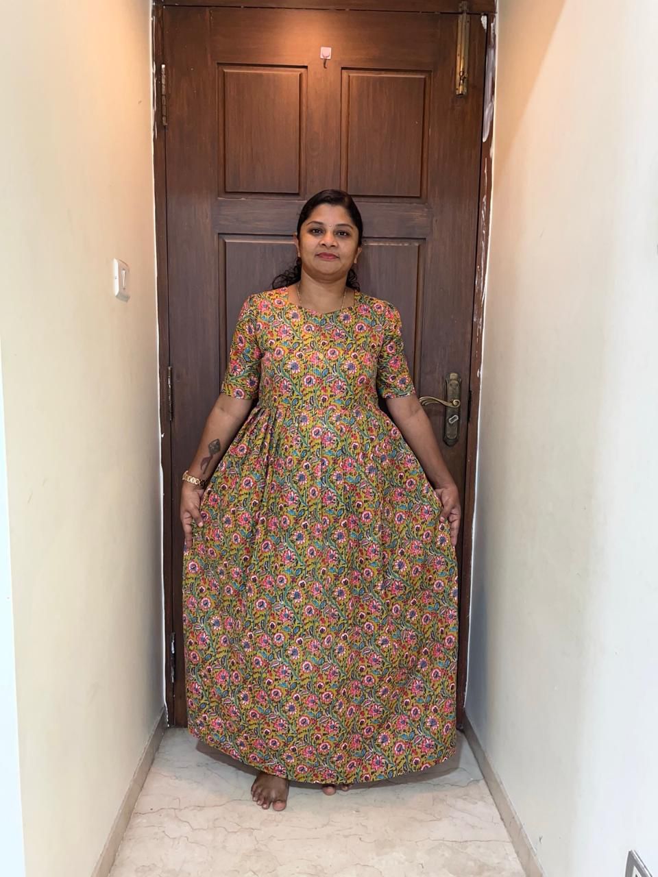 MFS053 Peacock maxi frock
