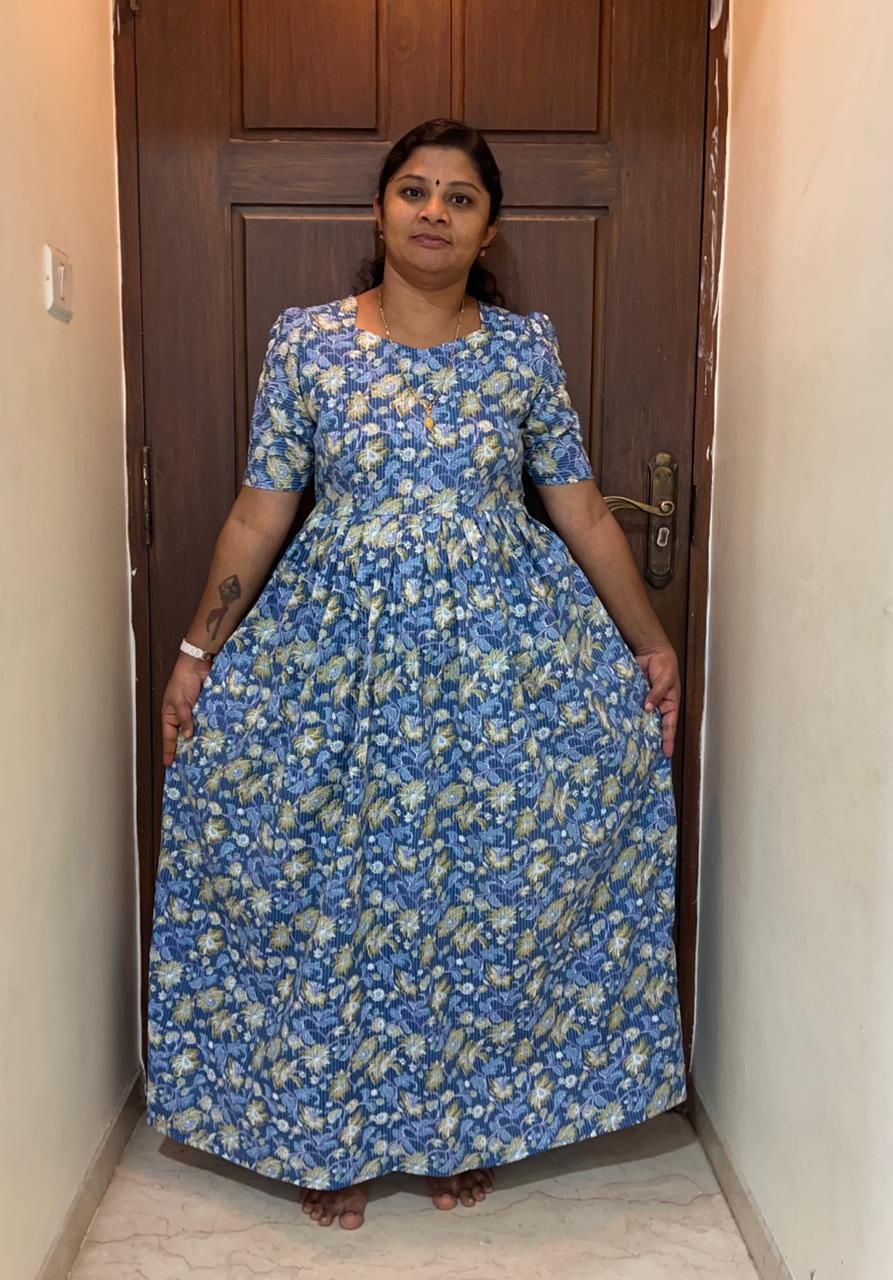 MFS054 Peacock maxi frock