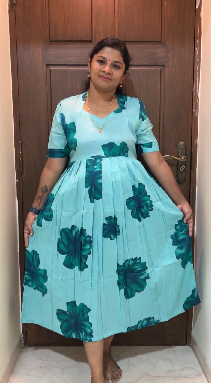 MFS5005 Peacock maxi frock