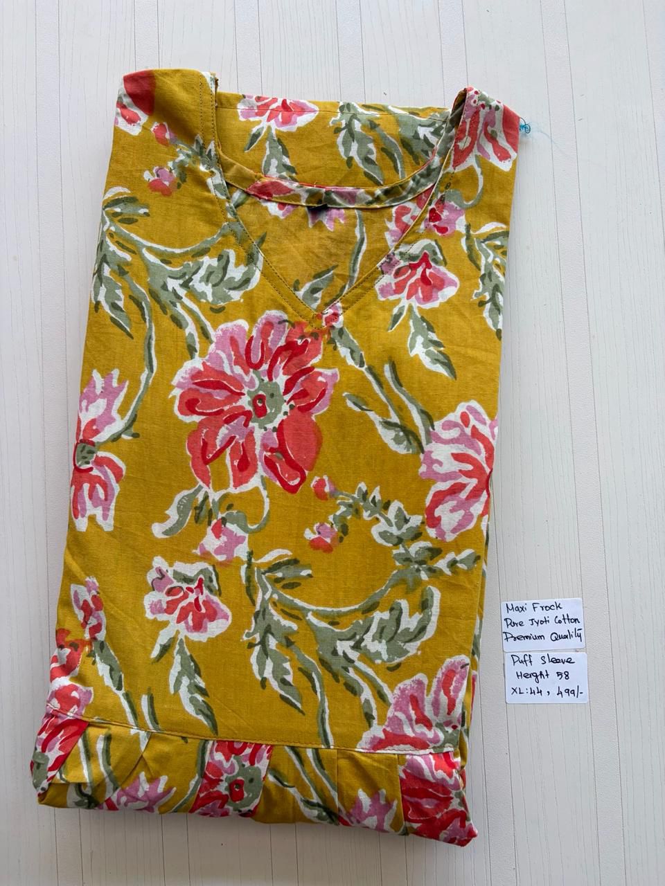 MFS102 Peacock maxi frock Height