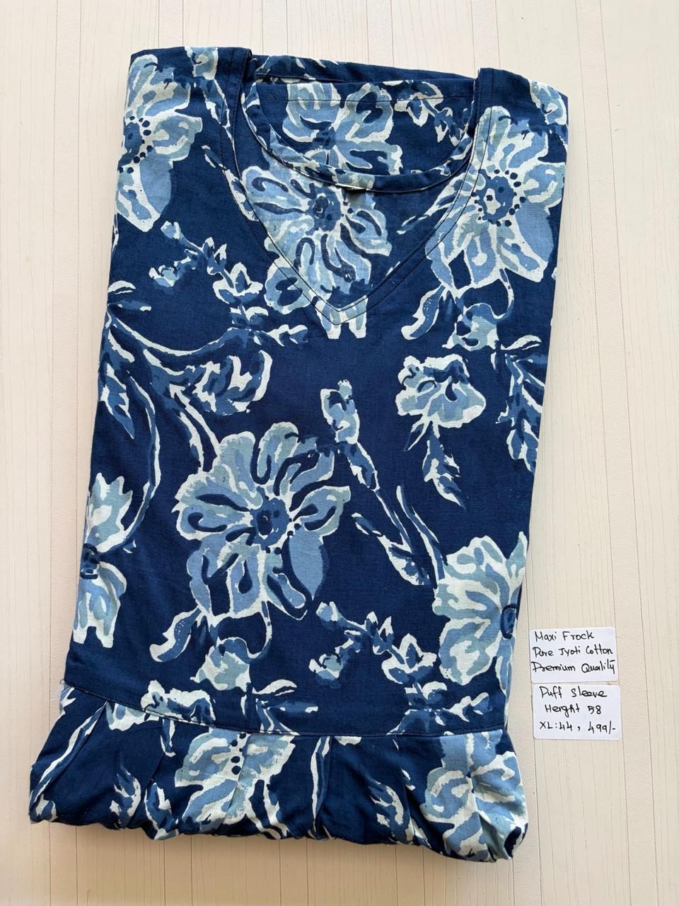 MFS103 Peacock maxi frock Height