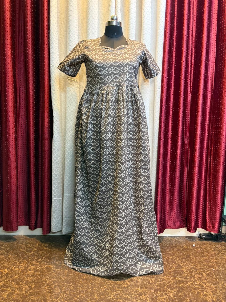 MFS001 Peacock maxi frock Height