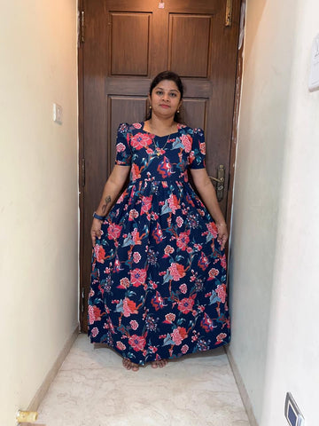 MFS002 Peacock maxi frock Height