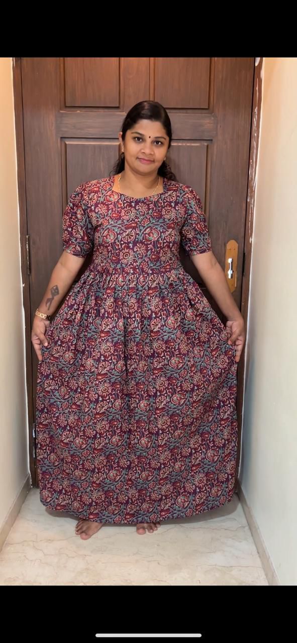 MFS003 Peacock maxi frock Height