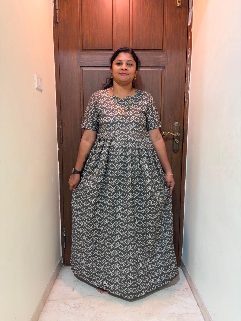 MFS069 Peacock maxi frock