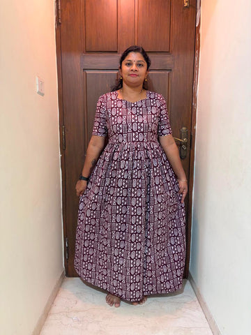 MFS070 Peacock maxi frock