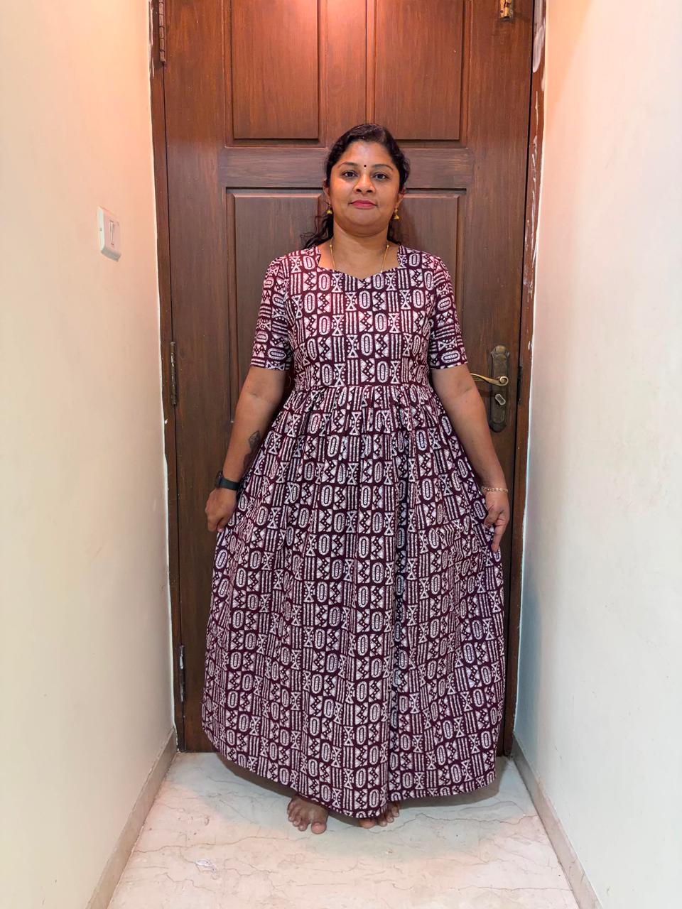 MFS070 Peacock maxi frock