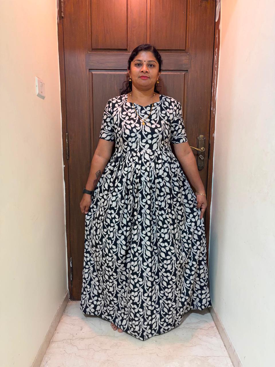 MFS071 Peacock maxi frock