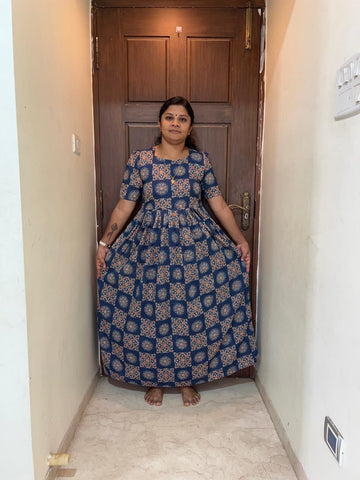 MFS004 Peacock maxi frock Height