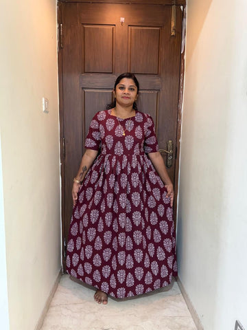 MFS006 Peacock maxi frock Height