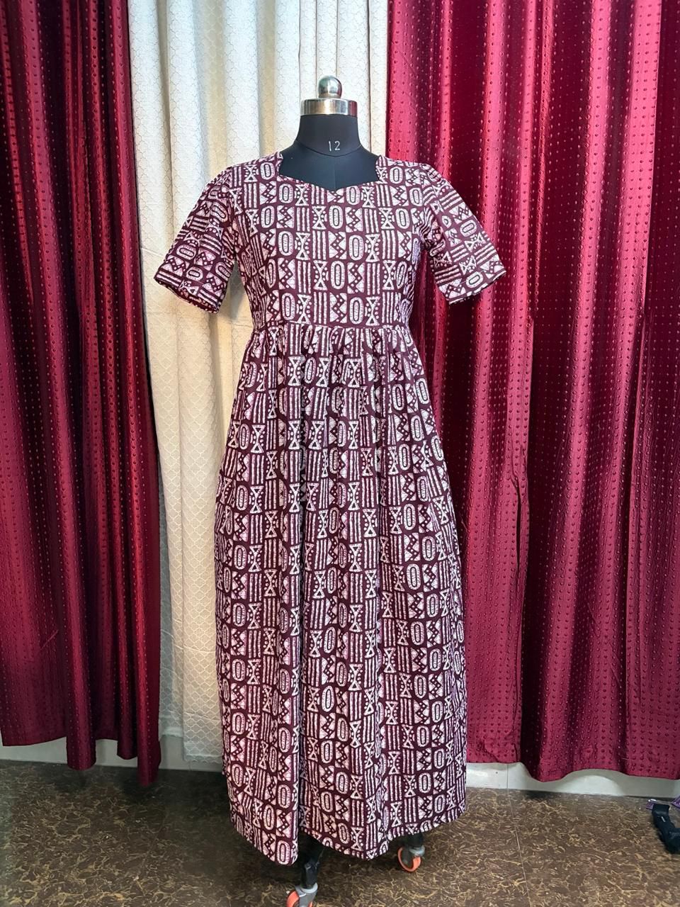 MFS018 Peacock maxi frock Height