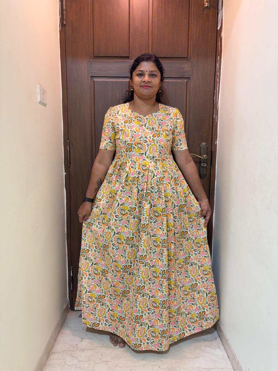 MFS030 Peacock maxi frock