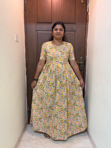 MFS030 Peacock maxi frock