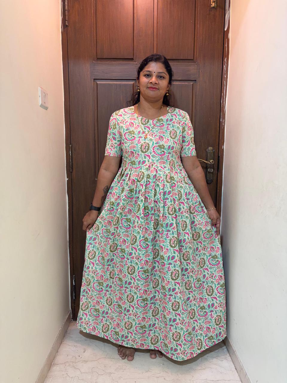 MFS031 Peacock maxi frock