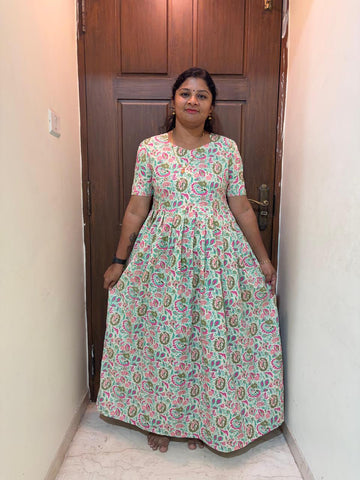 MFS031 Peacock maxi frock