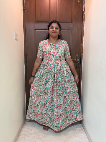 MFS033 Peacock maxi frock