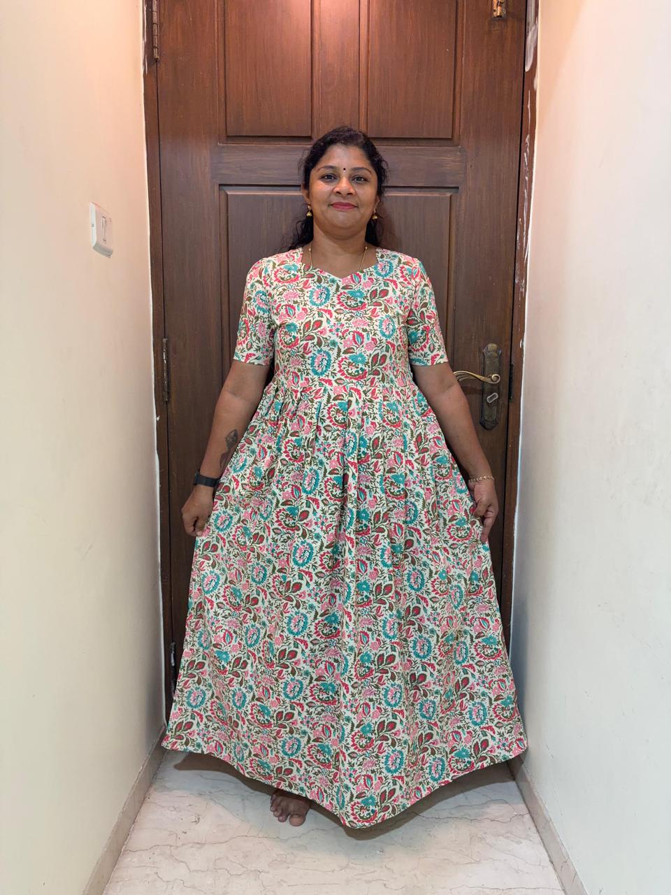 MFS033 Peacock maxi frock