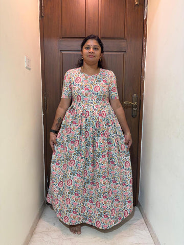 MFS034 Peacock maxi frock