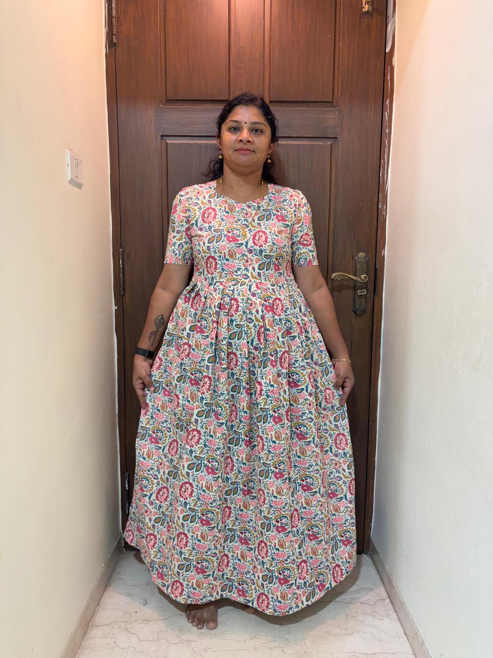 MFS034 Peacock maxi frock
