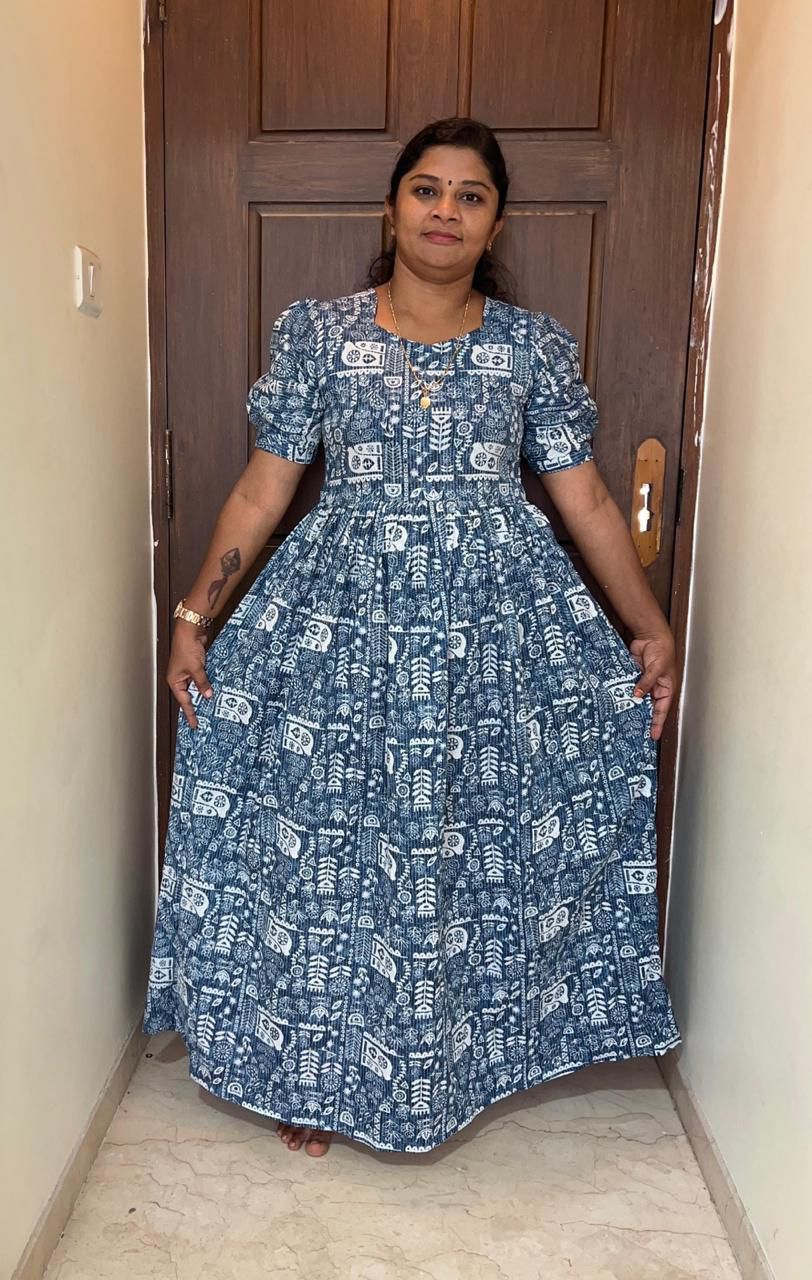 MFS057 Peacock maxi frock