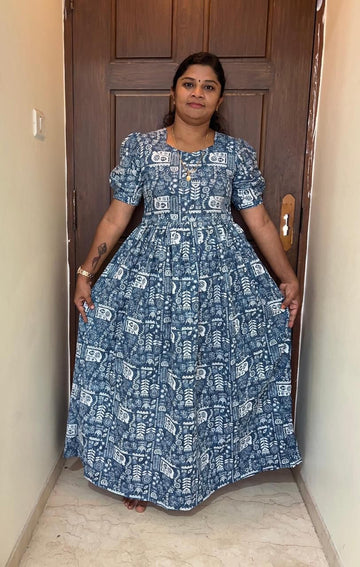 MFS057 Peacock maxi frock