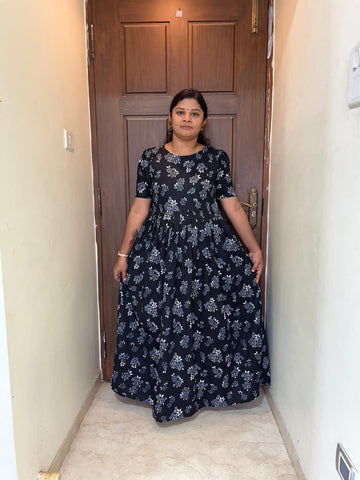 MFS009 Peacock maxi frock Height