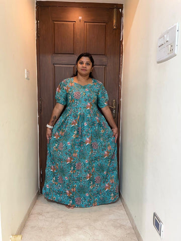 MFS061 Peacock maxi frock Height