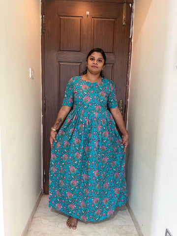 MFS062 Peacock maxi frock Height