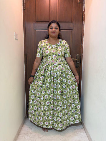 MFS039 Peacock maxi frock