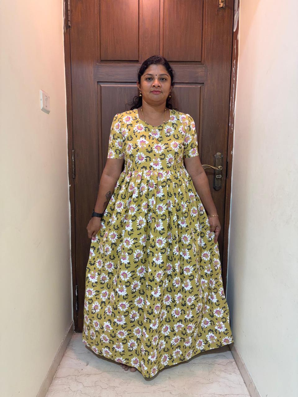 MFS040 Peacock maxi frock