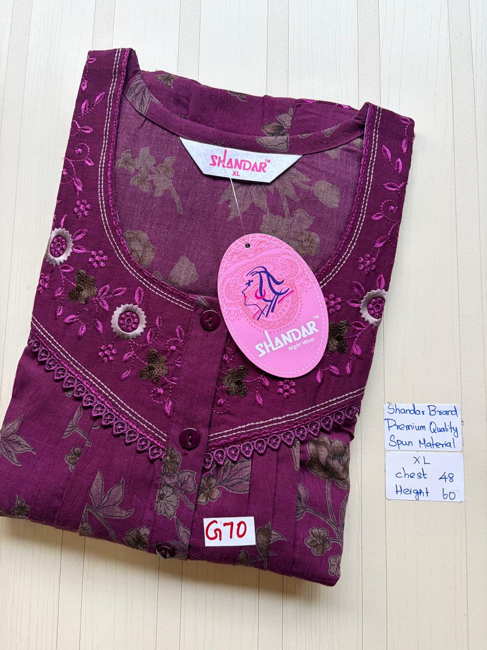 CSS029 Height Shandar Spun Nighty
