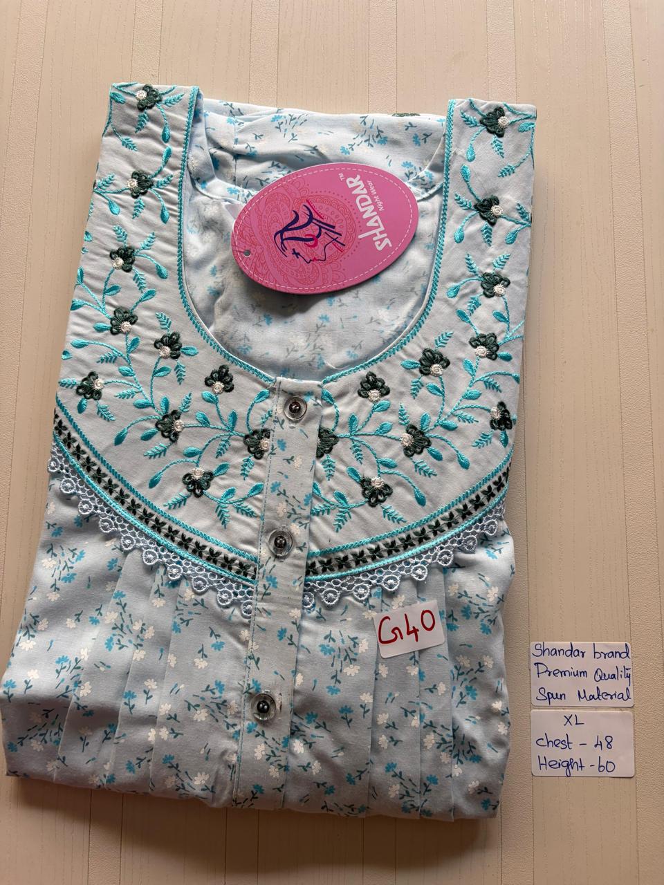 CSS022 Height Shandar Spun Nighty