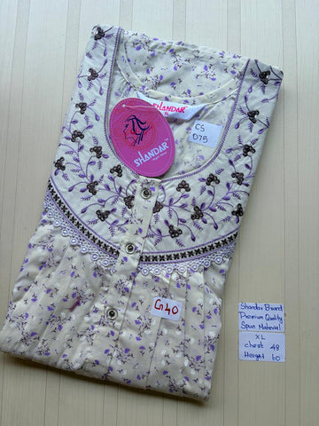 CSS023 Height Shandar Spun Nighty