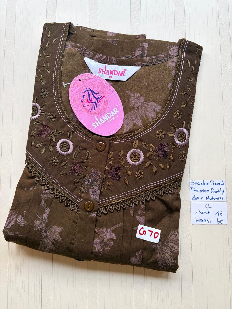 CSS030 Height Shandar Spun Nighty