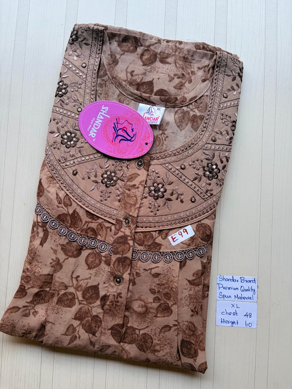 CSS016 Height Shandar Spun Nighty