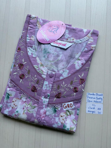 CSS033 Height Shandar Spun Nighty