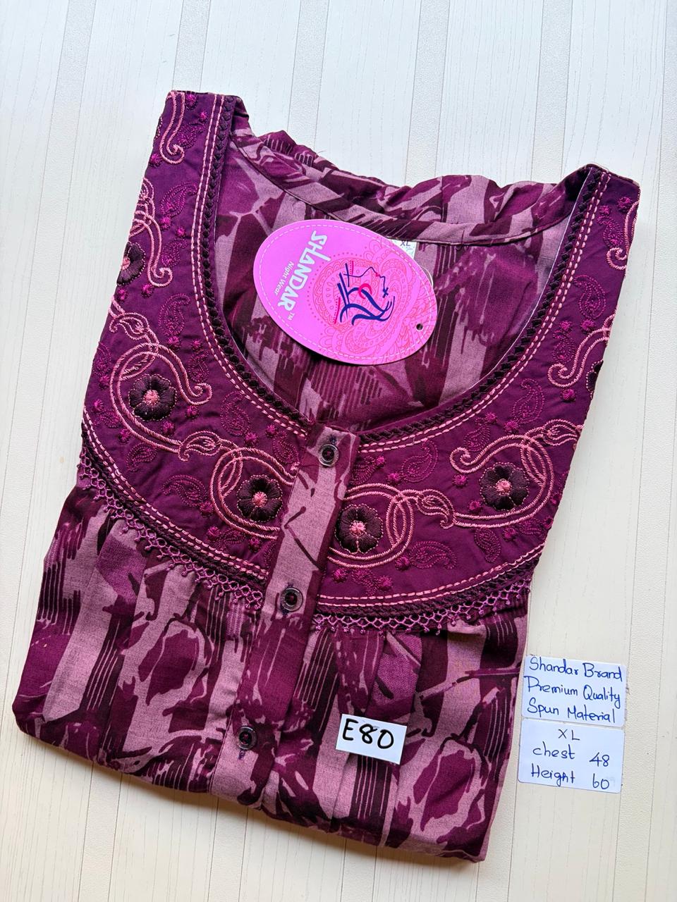 CSS009 Height Shandar Spun Nighty