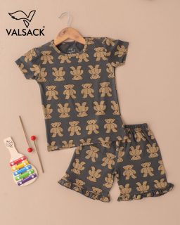 GKS009 GIRL KIDS SHORTS SET
