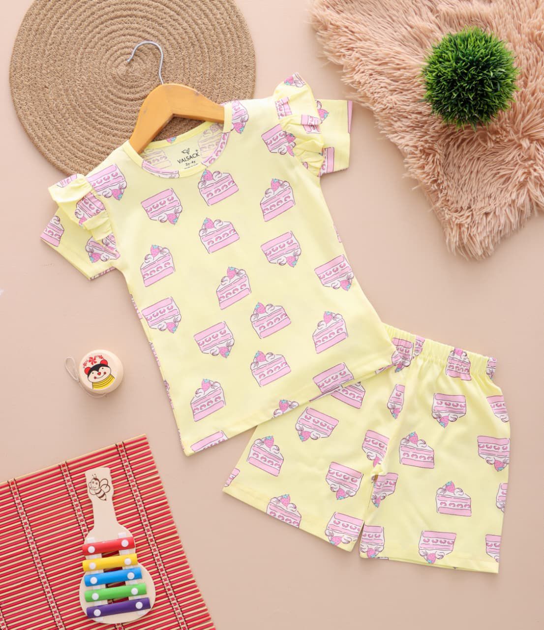 GKS015 GIRL KIDS SHORTS SET