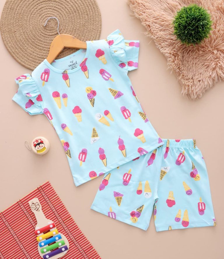 GKS020 GIRL KIDS SHORTS SET