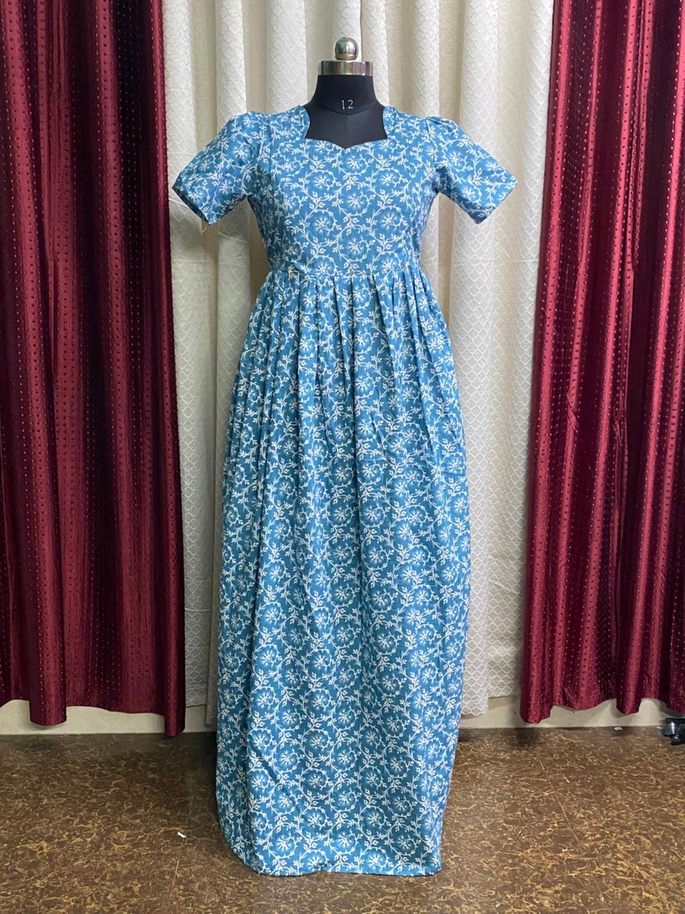 MFS081 Peacock maxi frock Height