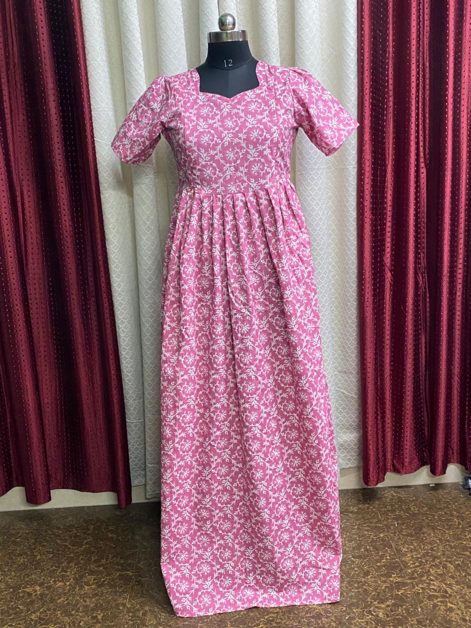 MFS080 Peacock maxi frock Height
