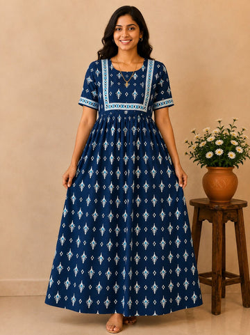 MFS 451 Peacock maxi frock YY1