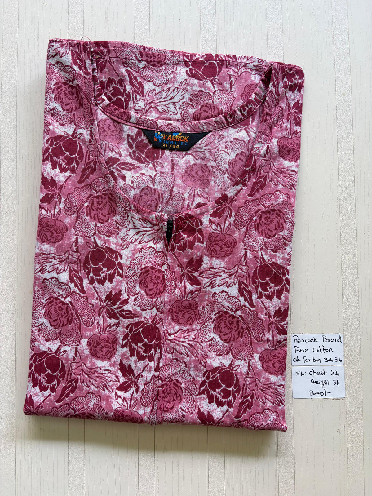 AASZ 367 Peacock Zip Nighty BP CPS